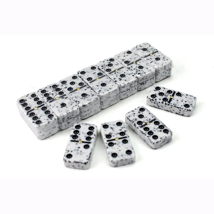 High Quality Family Game Colorful Double Six Dominoes Set with Aluminum Case