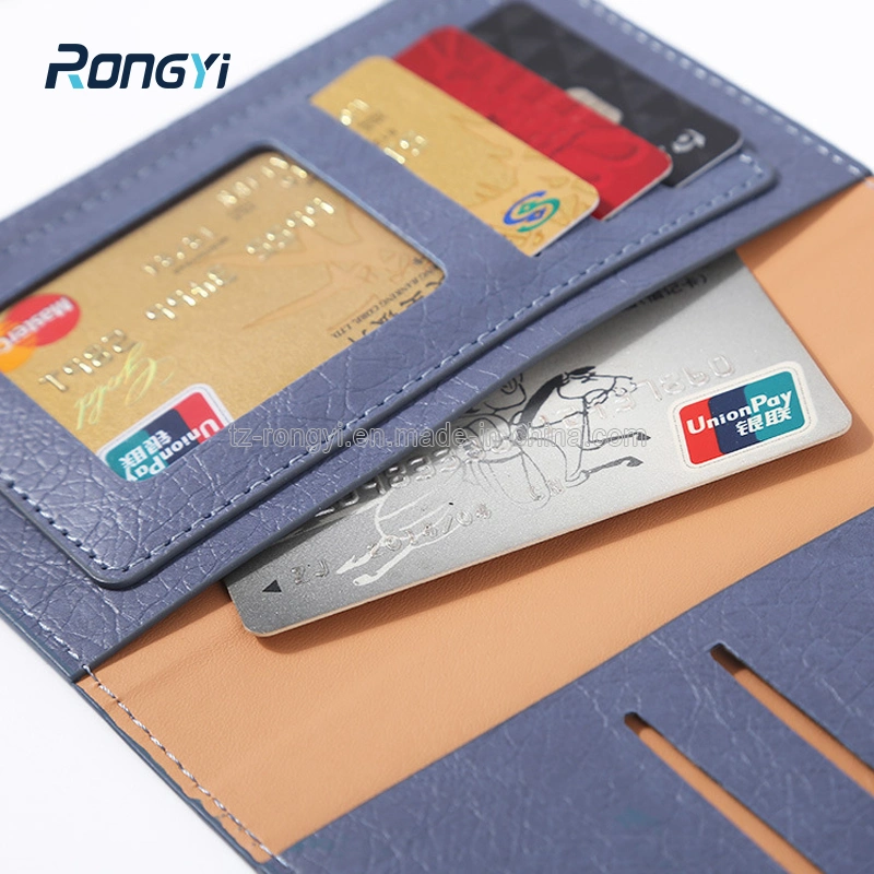PU Material Passport Holder with Card Slots
