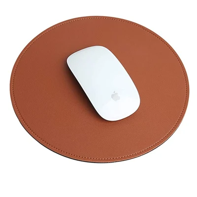 Tapis de souris rond d'ordinateur antidérapant de tapis de bureau en gros personnalisé avec repose-poignet