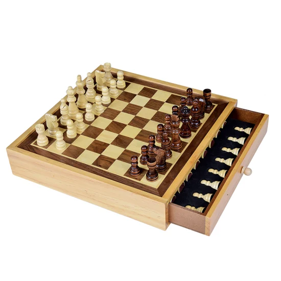 Offre spéciale de luxe 19 pouces en cuir de Fiber de carbone cadeaux Backgammon jeu d'échecs ensemble d'échecs et de backgammon internationaux