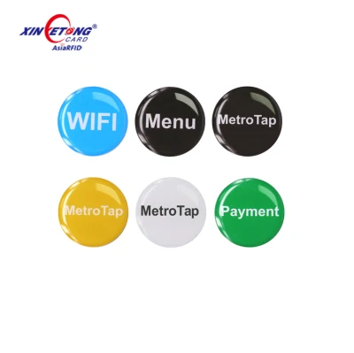 13,56 MHz porte-clés badge transparent bagages époxy RFID étiquette nominative NFC Mini carte