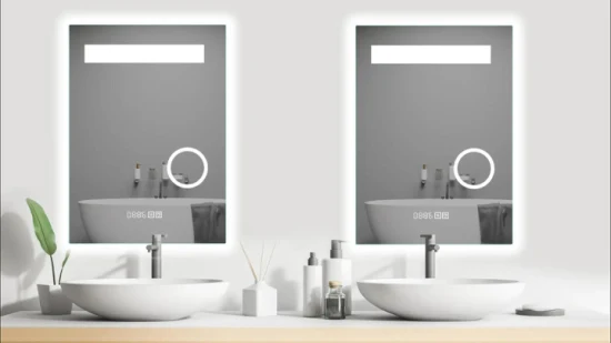 Commerce de gros de meubles de salle de bains Home Wall Hung Miroir de courtoisie de salle de bains LED Smart Mirror Miroir de maquillage