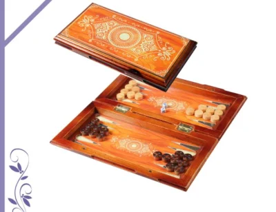 Jeu de plateau de backgammon en bois pour adultes et enfants avec jeu de stratégie de plateau classique
