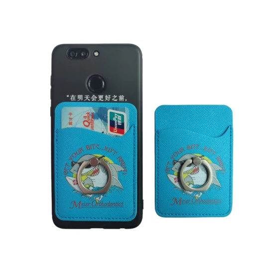 Logo Silk-Screen Stretch Fabric Cell Phone Card Wallet 3m Stickers Smartphone Card Holder