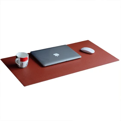 Tapis de bureau imperméable en cuir véritable pour bureau et maison