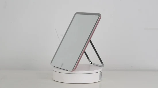 Miroir de maquillage de vanité de table à LED éclairé de voyage rechargeable