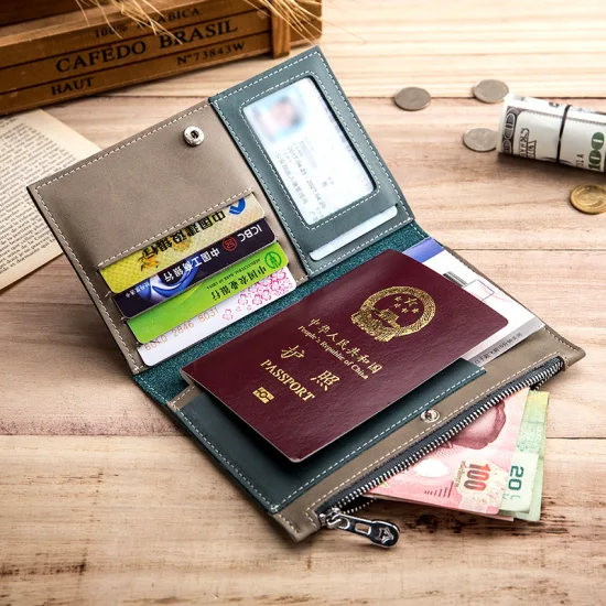 Al994 RFID véritable petit argent carte de crédit en cuir portefeuille noir famille Designer porte-passeport personnalisé