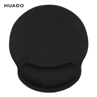 Huado Tapis de souris ergonomique noir avec repose-poignet, repose-poignet confortable pour soulager la douleur, adapté pour ordinateur/ordinateur portable/sans fil/bureau/maison/jeu (bords verrouillés)